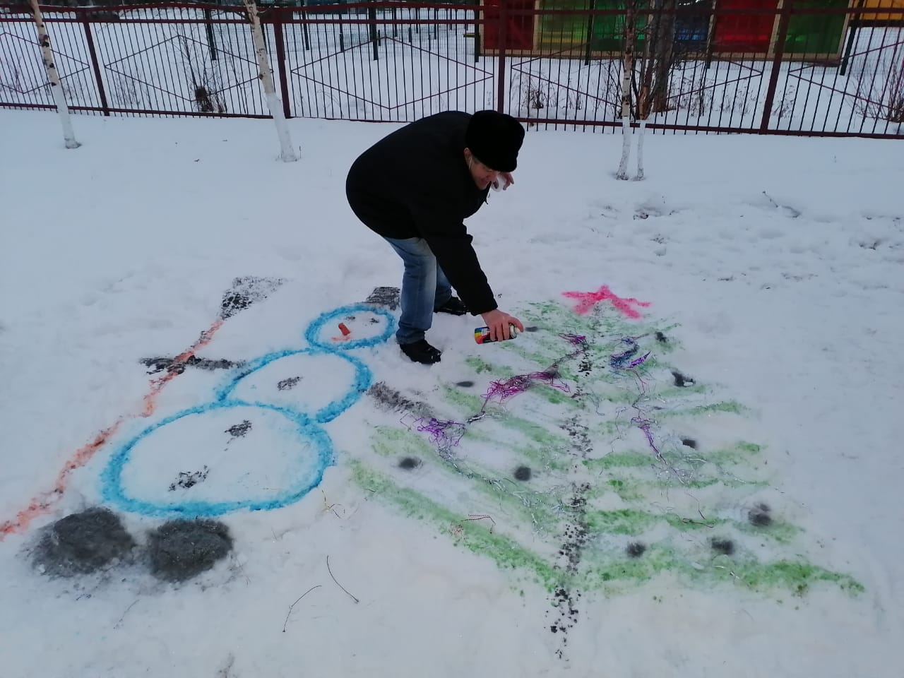 Рисунок на снегу
